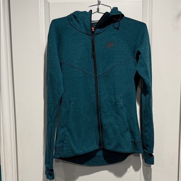 Nike Tops - Nike Dark Teal zippered Hooded Jacket. Size small.